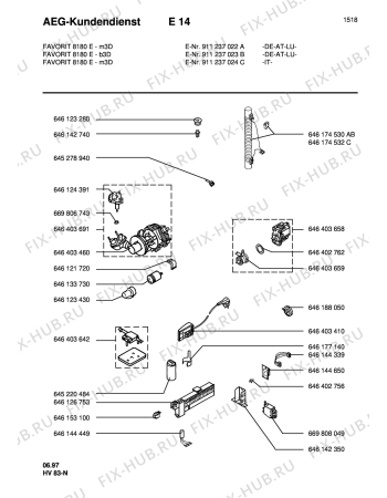 Взрыв-схема посудомоечной машины Aeg FAV8081E-M3D - Схема узла Electrical equipment